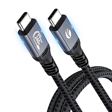 VCom кабел Cable Thunderbolt 5 / USB4 - USB-C 80Gbps PD240W 1m Black - CU584M-1m