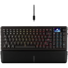 CORSAIR VANGUARD 96 Wireless Mechanical Gaming Keyboard, Backlit RGB LED, CORSAIR MLX Plasma, Black, Black PBT DS Keycaps