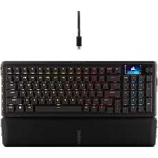 CORSAIR VANGUARD 96 Mechanical Gaming Keyboard, Backlit RGB LED, CORSAIR MLX Plasma, Black, Black PBT DS Keycaps
