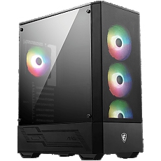 MSI MAG FORGE 112R, Mid-Tower, ATX/M-ATX/ITX, 2x USB 3.2 Gen 1 Type-A, 1x Audio/1x Mic, Insta-light Loop Button, ARGB Hub, 4x 120mm ARGB Fans, 4mm Tempered Glass
