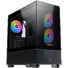 Xigmatek Endorphin Air V2 EN41822 Black, E-ATX/ATX/M-ATX/MINI ITX, USB3.0 X2, TYPE C X1, HD AUDIO, Mesh PSU Shroud, 2PCS Seamless TG, 4PCS S20A&Galaxy II Box & Remote