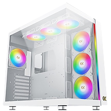 Xigmatek AQUA Ultra Air Arctic EN41914 White, E-ATX/ATX/M-ATX/MINI ITX, USB 3.0 X 2, USB 2.0 X 2, USB-C X 1, HD AUDIO, Mesh Top,2PCS TG,ARGB Strip,7PCS Z20A Arctic