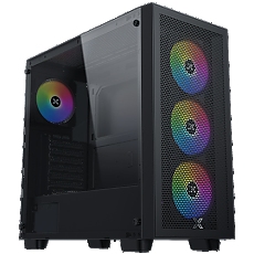 Xigmatek Gaming Z Pro EN41761 Black, E-ATX/ATX/M-ATX/MINI ITX, USB3.0 X1, USB2.0 X2, HD AUDIO, Metal Meshed FP & Left TG,4PCS Z20A & Galaxy II Fan Control Kit