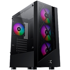 Xigmatek Duke EN49158, ATX/M-ATX/Mini ITX, USB3.0x1 & 2.0x2, Meshed & TG Frontpanel, Left TG, Front 4PCS X24F Fan