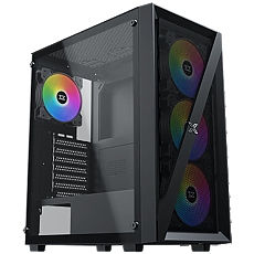 Xigmatek Blade EN40887 ATX/M-ATX/MINI ITX, USB3.0 X1, USB2.0 X2, HD AUDIO, Mehsed Grill Frontpanel & Left Tempered Glass, 4PCS X20C Auto Running LED Fan
