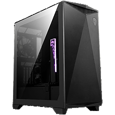 MSI MPG GUNGNIR 300P AIRFLOW, Mid-Tower, E-ATX/ATX/M-ATX/ITX, 2x USB 3.2 Gen 1 Type-A, 1x USB 3.2 Gen 2x2 Type-C, 1x Audio/1x Mic, ARGB Hub, 4x 120mm ARGB Fans, 1mm Perforated Front Panel, 3mm Tempered Glass