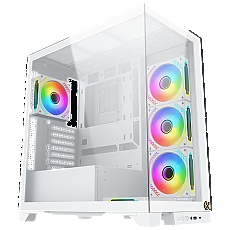 Xigmatek Endorphin Ultra Arctic EN41334 White, E-ATX/ATX/M-ATX/MINI ITX, USB-C X 1, HD AUDIO, Front & Left Seamless TG, 5PCS M20A Arctic & Galaxy II Fan Control Kit