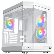 Xigmatek CUBI Arctic EN41983 White, E-ATX/ATX/M-ATX/MINI ITX, USB-C X 1,HD AUDIO, 3PCS TG, 6PCS Z20A Arctic & Galaxy II Fan Control Kit